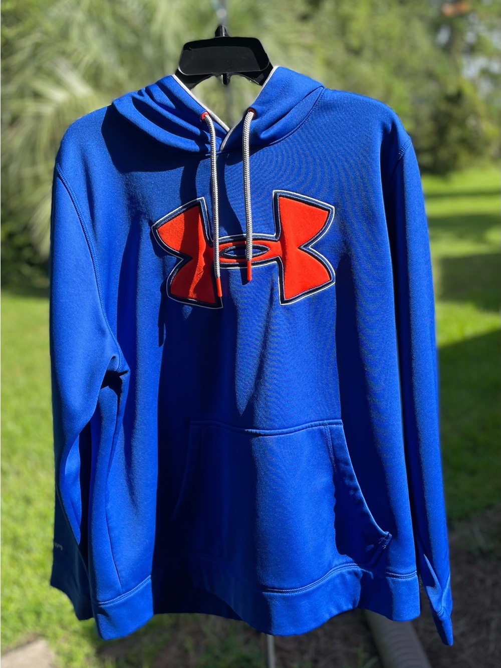Under Armour Royal Blue Hoodie with Orange Logo “Gators” Size Large